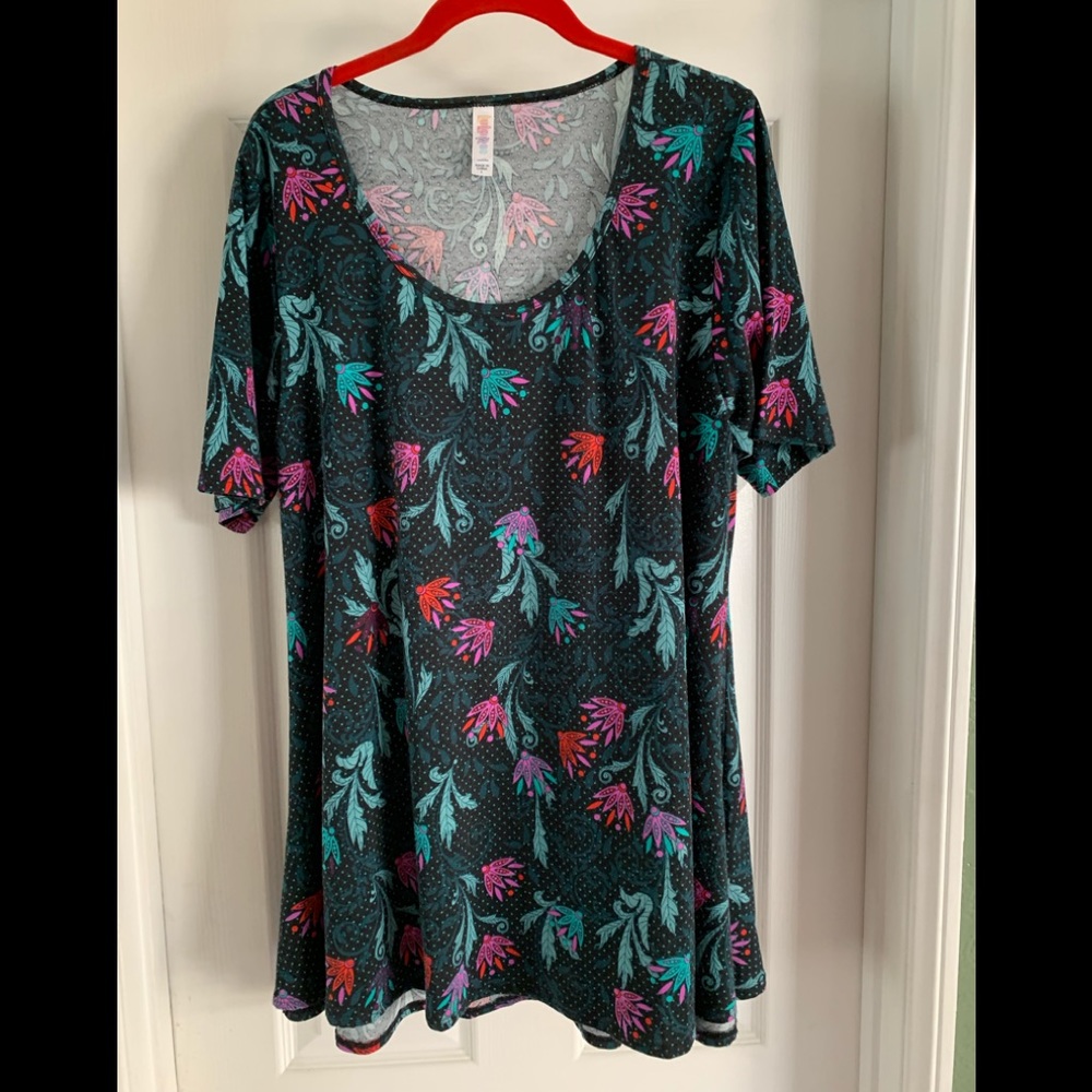 Lularoe Perfect blouse in navy print